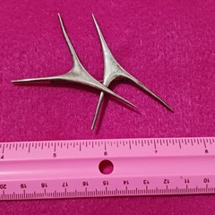 Vintage Sterling Silver Abstract/Modernist Brooch Pin-MCM Starburst Spike Design