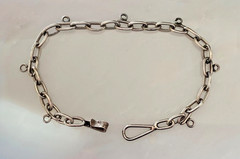 Vintage Mexico Sterling Silver Starter Charm Bracelet 7 7/16 Inches Long