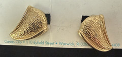 UK Caress Clip Hypoallergenic Gold Tone Earrings on Original Card