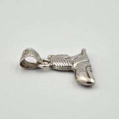 Vintage 925 Sterling Silver Double Sided Egyptian Great Sphinx of Giza Pendant