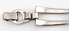😍Vintage Signed Sperry MCM Rhodium Plate Wide Chain Statement Runway Bracelet