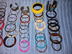 Lot of 100 Vintage Bangle Bracelets From the 1980s & 1990’s Bangles Lot Jelly