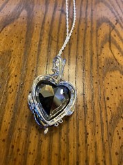 Blue Heart of the Ocean Titanic Necklace 925 Chain Stunning 12in Chain Valentine