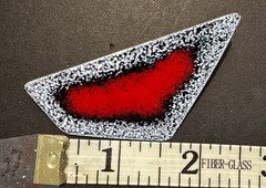 Red Modernist Brooch Pin Geometric Bold Abstract Vintage Jewelry MidCentury