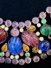 RARE JULIANA DELIZZA & ELSTER BOOK Bib Bracelet PIECE Rhinestone Parure Set Read