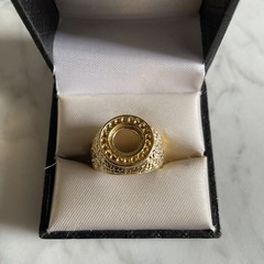 VTG Gold Plated Coin Ring Mounting Setting SZ 9.75