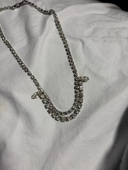 Woman’s Vintage Old Hollywood Rhinestone Necklace Measuring 15 Inch’s