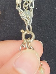 Vtg Art Deco Paper Clip Necklace 3 Strand Long Silver Layered Necklace Beauty