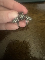 Joan Rivers Vintage Interchangeable Bee Brooch With 9 Colored Bottoms