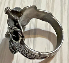 Sterling Silver Saddle Ring Cowboy Horse Western Country Men SIZE 13 FREE-SHIP