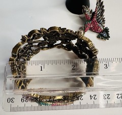 JTV Jewelry Humming Bird , Brooch Bracelet And Earrings With Crystal