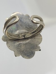 Vintage Rare Micro Mosiac Floral Tile Small Italian Handmade Wrap Ring Size 6
