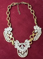 Vintage Hollywood Regency Style Brilliant Rhinestone Glamorous Necklace