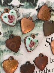 Vintage brass heart settings,Blank Hearts Settings,Vintage Charm Cabochon #997B
