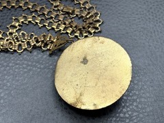 Vintage Victorian Revival Huge Acorn Pendant Necklace Book Chain 18” Unique!