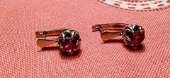 Vintage Corundum Earrings Silver 925 Women’s Jewelry, made in USSR