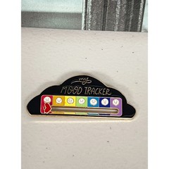 3X Sliding Social Battery Mood Tracker Enamel Pin Adjustable Energy Brooch