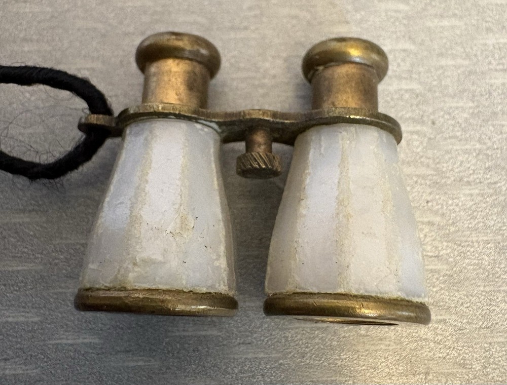 Antique Stanhope Oratory Saint Joseph Montreal Souvenir MOP Binocular Charm Fob