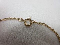 VINTAGE 14K YELLOW GOLD FILLED NECKLACE CHAIN HEART PENDANT 23 7/8 INCH #3