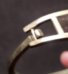 Vintage Y2K Mexican Mosaic Metal Bangle Bracelet