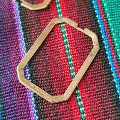 Marathon AWH Gold Colored Rectangular Monogram Photo Keepsake Locket Pendant