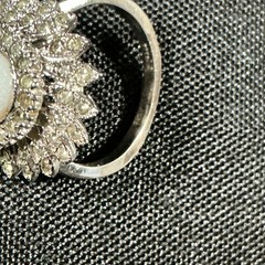 3 Vintage Silver Toned Rings. Sz 7.5 Two Cluster One Art Deco Style