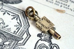 TINY ANTIQUE GEORGIAN ENGLISH 15K GOLD BOOK WATCH KEY CHARM PENDANT c1810