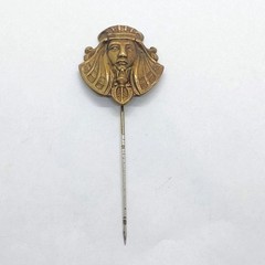 Vintage Egyptian Revival Brass Pharaoh Stick Hat Pin
