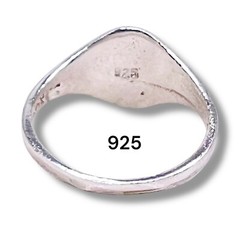 Initial Letter F Signet 925 Sterling Silver Child Baby Woman Pinky Ring Sz 3.25
