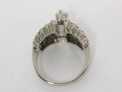 3Ct Marquise Cut Lab Created Diamond 14K White Gold FN Cluster Engagement Ring