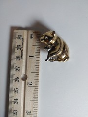 Vintage Gold & Silver Tone Mom Mama Bear & Cub Pin Brooch Pin Mother’s Day Gift