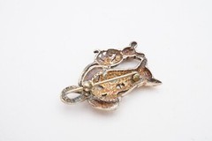 Vintage Jezlaine Sterling Silver 925 Cat Mouse Brooch Pin