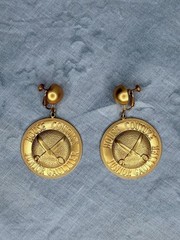 Jean Paul Gaultier – FW 1989 – House Couture Earrings In Gold – Clip On