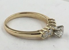 Art Deco Antique Vintage 1.30Ct Diamond Wedding Ring Set 14K Yellow Gold FN