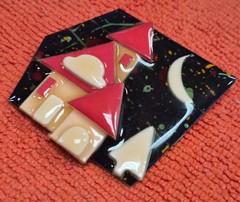 Vintage House Pins by Lucinda Night Time Home Crescent Moon in Sky Pin / Brooch