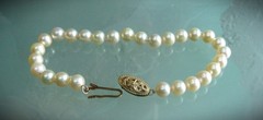 GORGEOUS MIKIMOTO BLUE LAGOON BL 14K 585 CULTURED OCEAN AKOYA PEARL BRACELET!