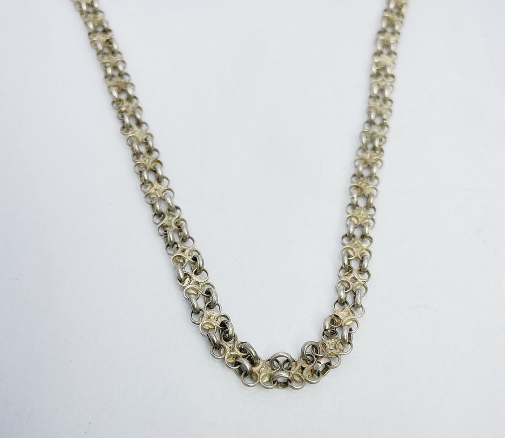 Mirror Link Sterling Silver Chain 25in (19.94g)