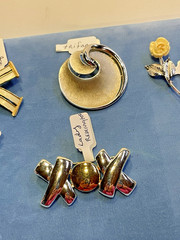 Vtg Lot 8 Pins Brooches Monet,Trifari, Van Dell (Sterling), Lady Remington, OTC