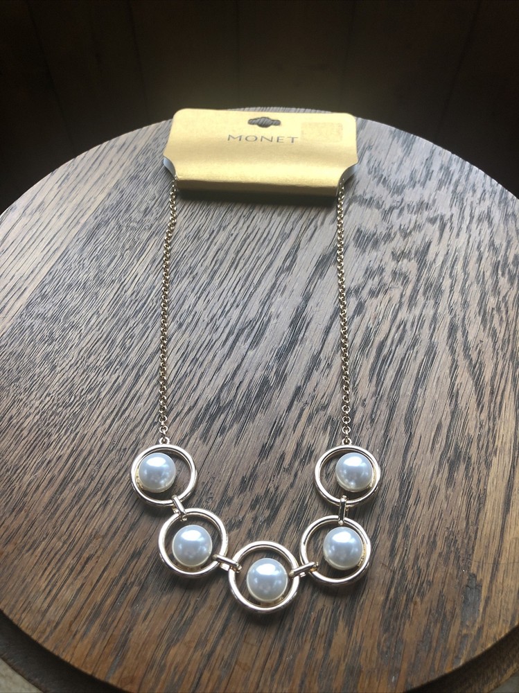 Monet Pearl Tower Necklace One Size Fits All
