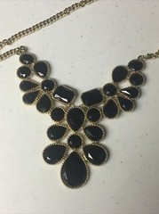Vintage Bohemian Black & Gold Tone Necklace Fashion Jewelry Women’s Accessories