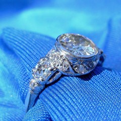 Original EARTH MINED DIAMOND Deco Engagement RING Vintage PLATINUM Solitaire S 5