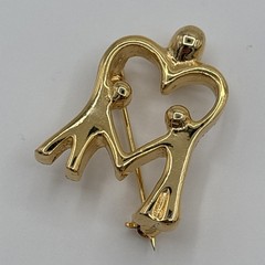 VTG Rhinestone Brooch Lot of 6 Silver Gold Tone Faux Pearl Bear Bowling Ring Etc