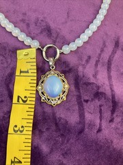 Estate Opalite Glass Necklace Baroque Rococo