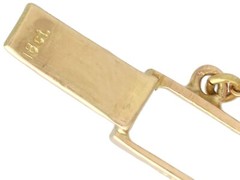 0.68Ct Sapphire, 0.15Ct Diamond, Seed Pearl and 18k Yellow Gold Bracelet