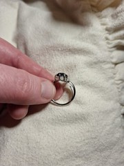 Can’t Find Markings Silver In Appearance Vintage Antique Ring Blue Stone/Pink