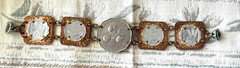 Vintage 7″ Copper Charm Bracelet Foreign Coins Tonga, Israel, Somalia 1970-80’s