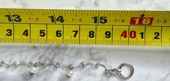 Vintage Carole Lee Style Silver Tone Pearl Station Collar Necklace 16″