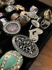 Vintage ~Modern Ladies Fashion Costume Jewelry Rings Lot B 31 AS IS Some STONES