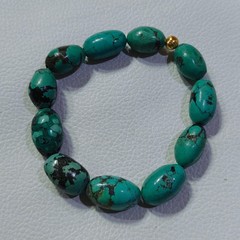 Turquoise Bracelet Natural Turquoise Stretchable Handmade Gemstone Bracelet