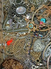 8 Pounds 4 Oz Old Jewelry Lot VTG To Now Junk, Wearable, Craft-Tangles Huge